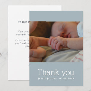 Votre carte de remerciements de baby shower photo