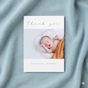Votre carte de remerciements de baby shower photo