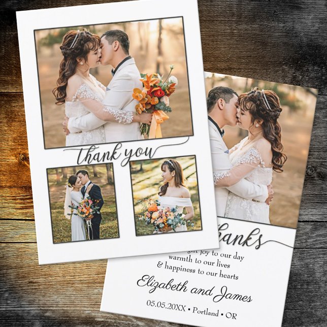 Votre Carte de remerciements Mariage de script de  (Créateur téléchargé)