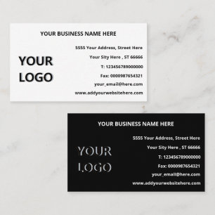 Votre carte de visite avec logo et coordonnées com