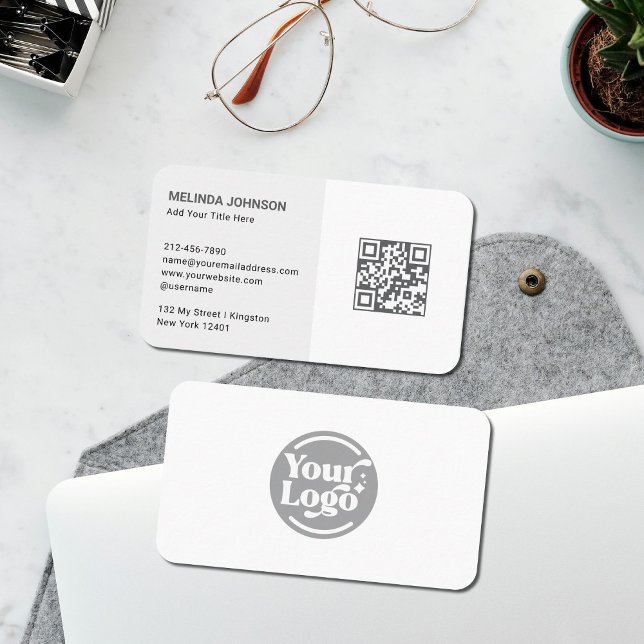 Votre Carte de visite de code QR simple Clean (Créateur téléchargé)