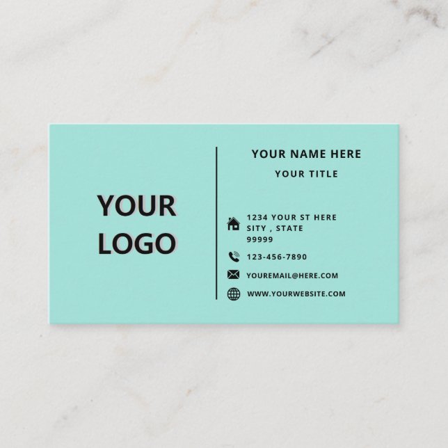 Votre Carte de visite de couleur et de police pers (Devant)