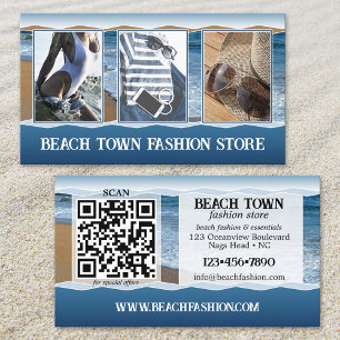 Votre carte de visite de magasin de mode de plage 