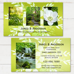 Votre carte de visite de portefeuille de jardin ve