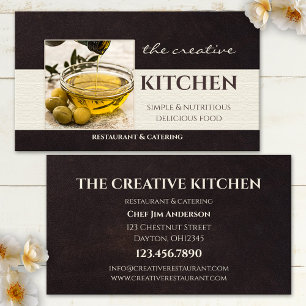 Votre carte de visite de restaurant traiteur avec