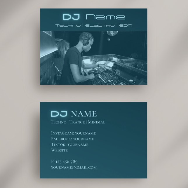 Votre carte de visite DJ musique techno (Créateur téléchargé)