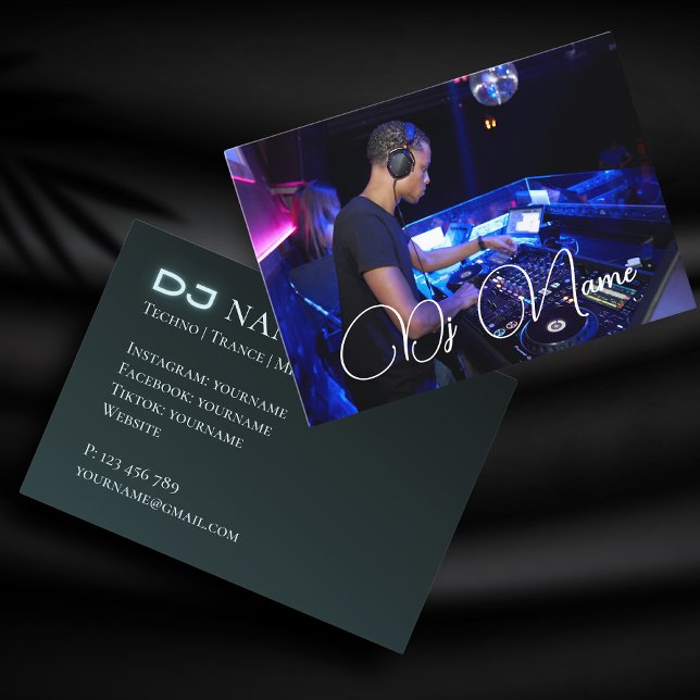 Votre carte de visite DJ musique techno (Créateur téléchargé)