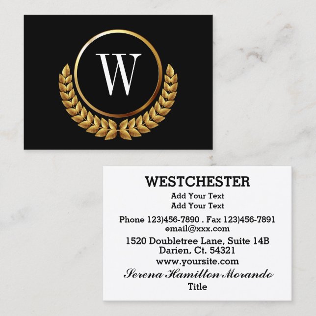 Votre Carte de visite sophistiqué (Devant / Derrière)