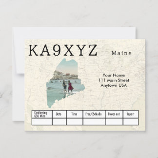 Votre carte postale QSL personnalisée en forme de