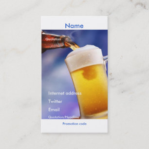Votre carte promotionnelle de bière