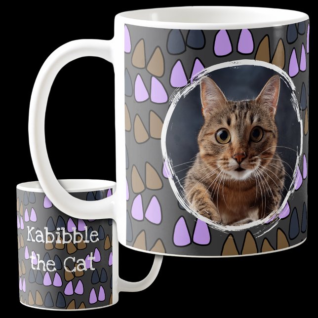 Votre chat sur une tasse de café gris (Créateur téléchargé)