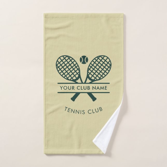 Votre Club de tennis Nom Raquettes Motif Custom Pl (Serviette à main)