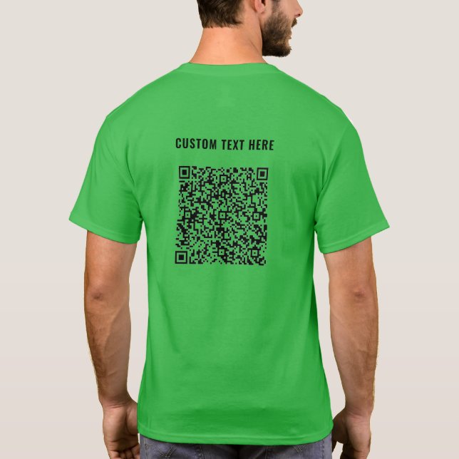Votre code QR avec le texte personnalisé T-shirt p (Dos)
