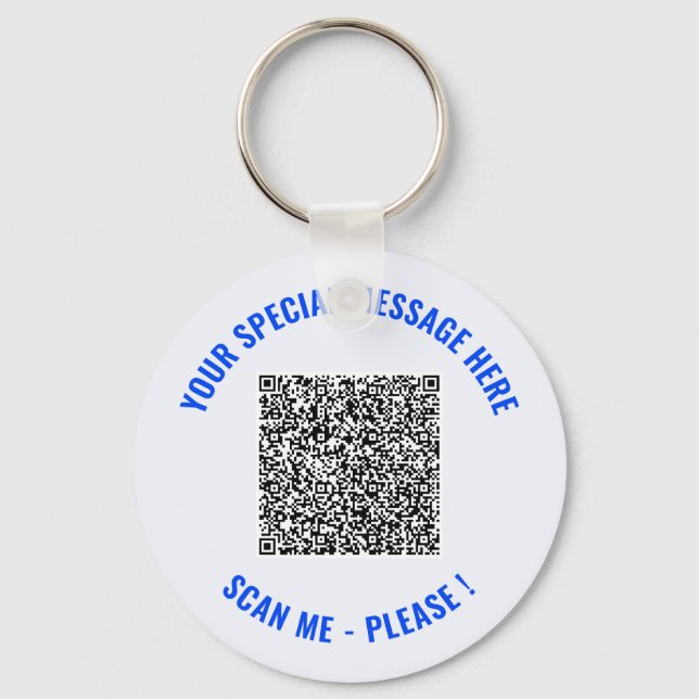 Votre code QR drôle personnalisé texte porte-clés (Recto)
