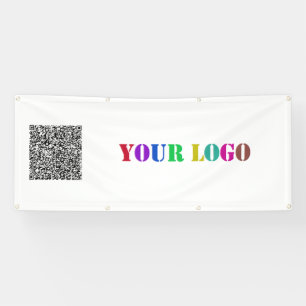 Votre code QR et logo Bannière promotionnelle d'en