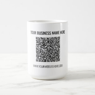 Votre code QR et mug de café cadeau avec texte per