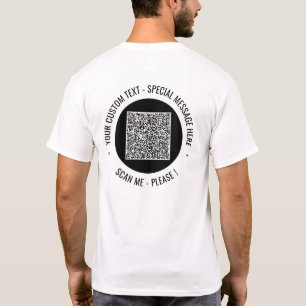 Votre code QR et T-Shirt personnalisé avec texte p
