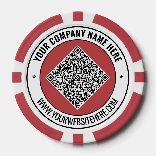 Votre code QR et votre Modèle de jetons de poker d (Recto)