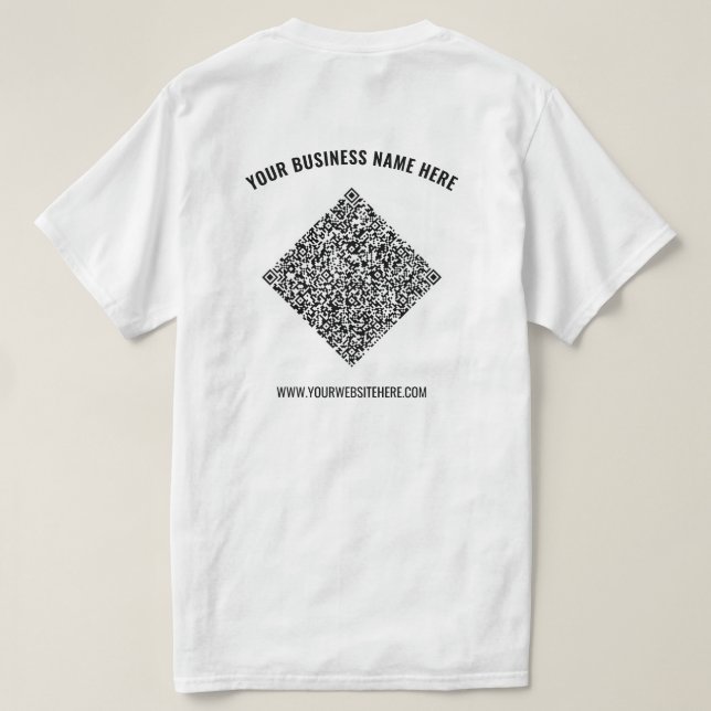 Votre code QR et votre Modèle T-Shirt d'affaires t (Design dos)