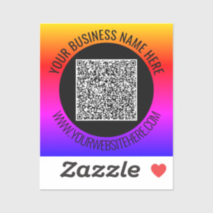 Votre code QR et votre Sticker professionnel de te