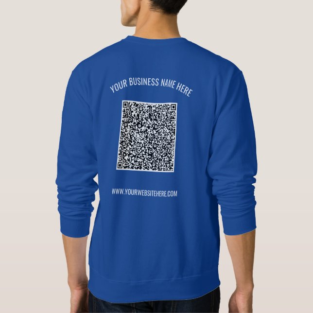 Votre code QR et votre Sweatshirt professionnel de (Dos)