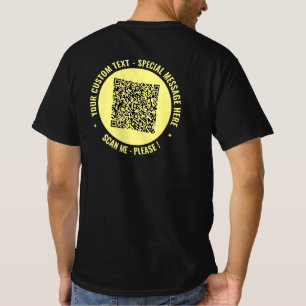 Votre code QR et votre T-shirt texte personnalisé