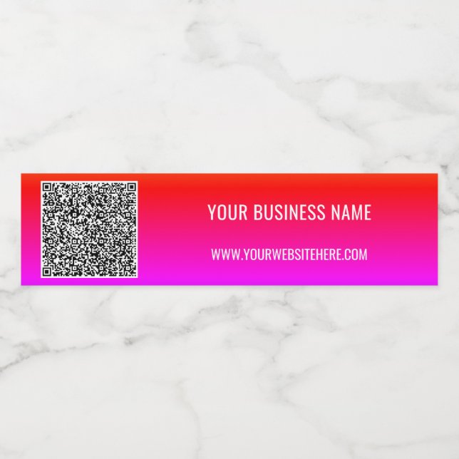 Votre code QR Étiquettes bouteille Exemple de text (Étiquettes simples)