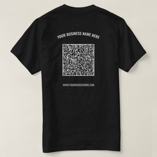 Votre code QR promotionnel de design T-shirt d'aff (Design dos)