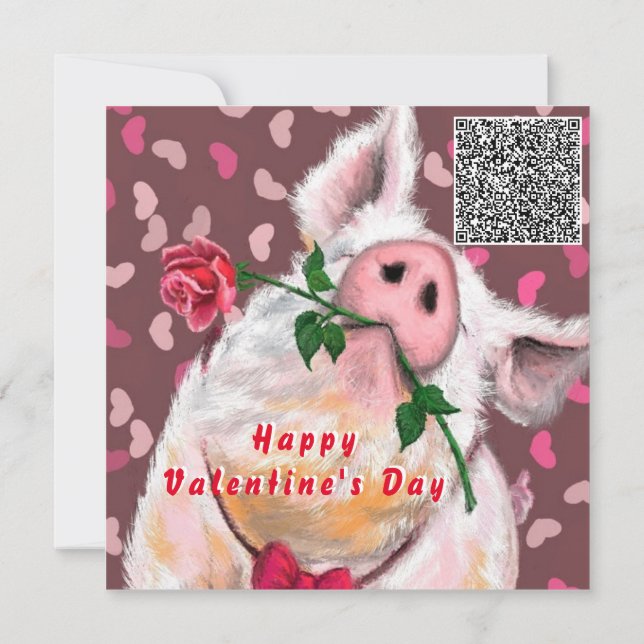 Votre Code QR Souhaitez la carte Saint Valentin en (Dos)