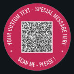 Votre code QR - Stickers Cadeaux texte et couleur<br><div class="desc">Couleurs et polices personnalisées - Concevez vos propres Stickers personnalisés avec votre QR Code Scan Info et texte personnalisé Promotional Business ou Personal Modern Sticker / Cadeau - Ajouter votre QR Code - Image ou logo - Photo / et texte - Nom / Information / More - Redimensionner et déplacer...</div>