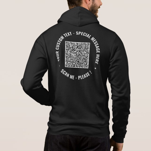 Votre code QR Sweat - shirt à capuche d'entreprise (Dos)