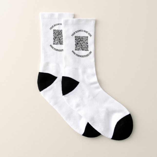 Votre code QR Texte Chaussettes promotionnelles Ch (Paire)