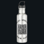 Votre code QR Texte personnalisé Bouteille d'eau C<br><div class="desc">Polices et couleurs personnalisées - Bouteilles d'eau en acier inoxydable personnalisées avec votre QR Code Scan Info Texte personnalisé Bouteille d'eau personnelle ou amusante - Ajouter votre QR Code - Image - Photo ou logo / et texte - Nom / Information / plus - Redimensionner et déplacer ou supprimer /...</div>