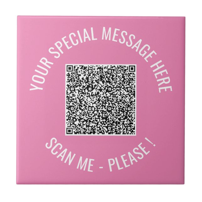 Votre code QR Texte personnalisé Carreau en cérami (Devant)
