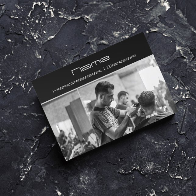 Votre coiffeur photo Carte de visite (Créateur téléchargé)