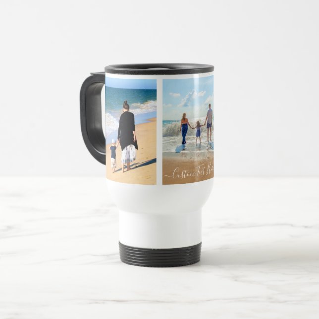 Votre collection de photos Mug de voyage avec text (Devant gauche)