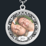 Votre collier d'anniversaire Mariage damassé photo<br><div class="desc">Colliers de conservation Choisissez soit Plat Argent,  soit Argent Argent Sterling</div>