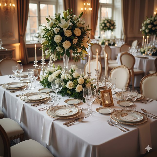 Votre conception sur une nappe blanche de 52 po x  (Créateur téléchargé)