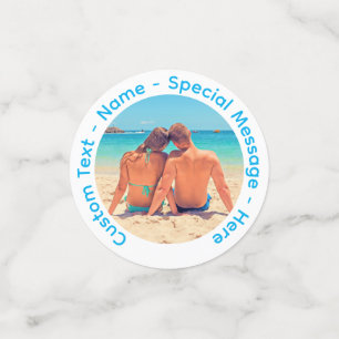 Votre Confetti Photo avec texte personnalisé Perso