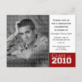 VOTRE COULEUR - 2010 Graduation Invitation Carte p