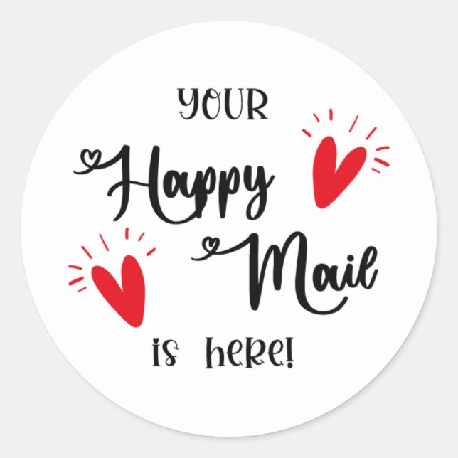 Votre Courrier Heureux Est Ici Sticker Snail Mail  (Devant)