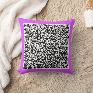 Votre Coussin de texte personnalisé de code QR Cho