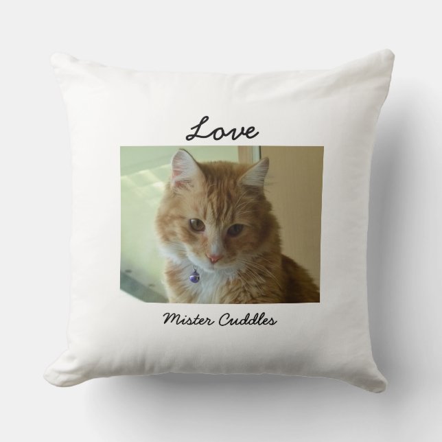 Votre coussin personnalisé par photo de chat (Recto)