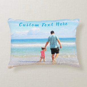 Votre Coussin photo favori avec texte personnalisé