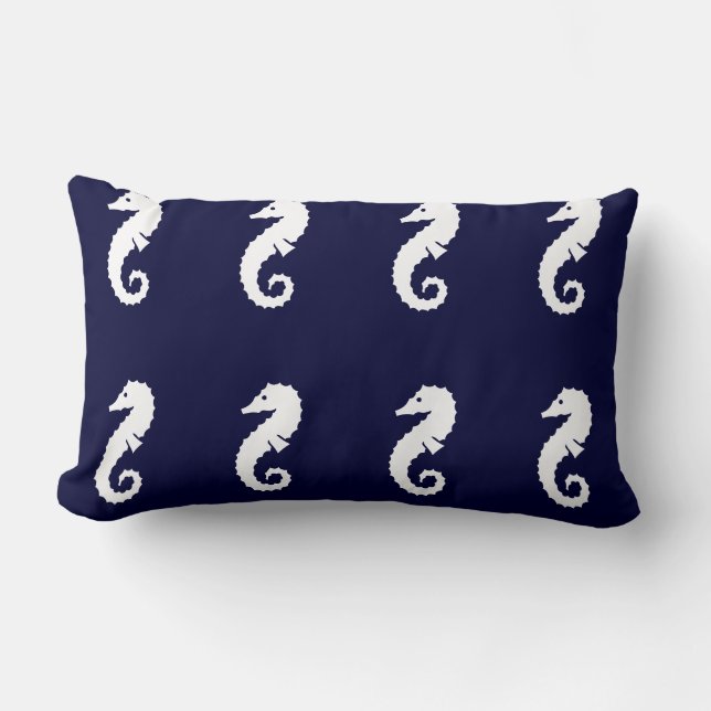 Votre COUSSIN SEAHORSE personnalisé BLANC sur MARI (Recto)