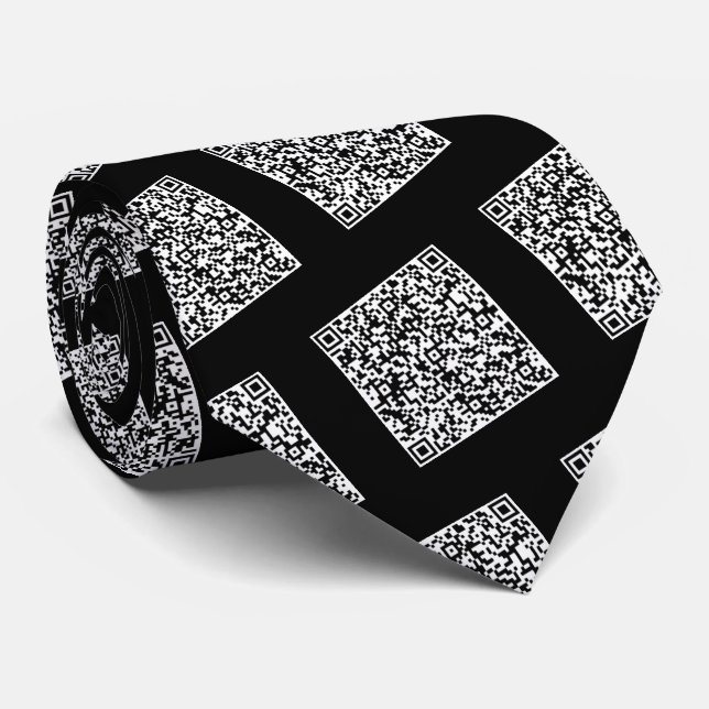 Votre Cravate d'informations d'analyse de code QR  (Roulé)