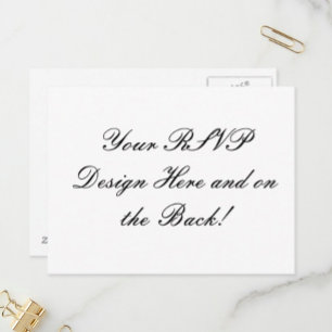 Votre Design Ici ! Carte RSVP de mariage personnal