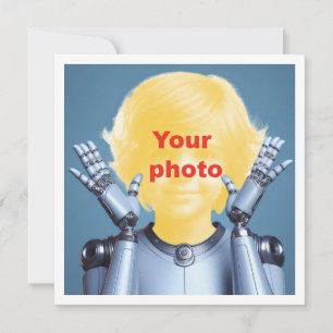 Votre enfant en robot, invitation robot, robot
