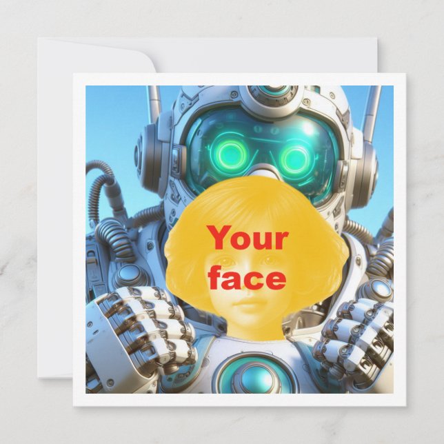 Votre enfant et robot, carte vierge robot (Devant)