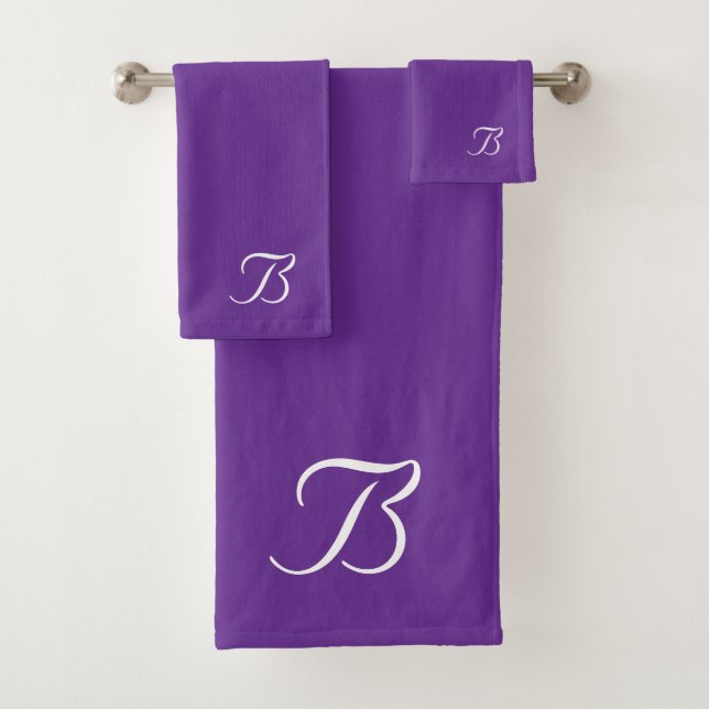 Votre ensemble de serviettes de bain Monogramme B  (En situation)